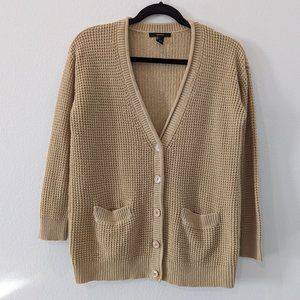 Forever 21 Tan Knitted Cardigan